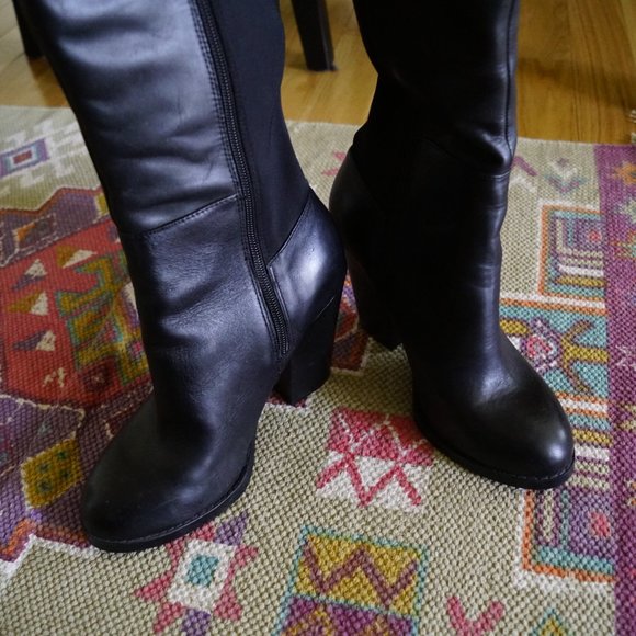 Aldo Black Heeled Boots - Picture 10 of 14